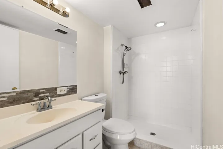 Primary bathroom with shower.