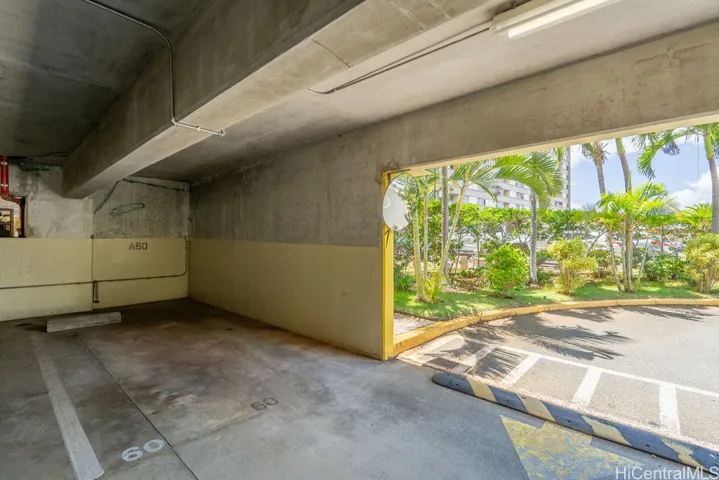 Covered, secured, parking on the ground level.