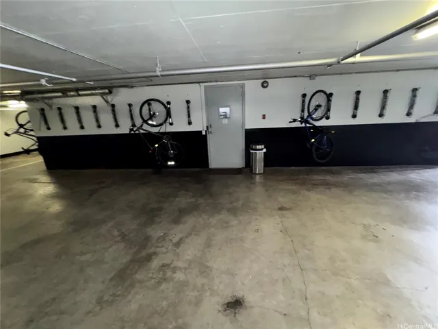 Bicycle storage rack.