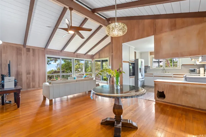 Living Room, Dining, Kitchen