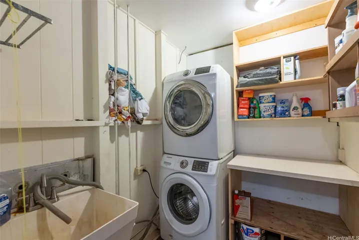 Laundry in carport