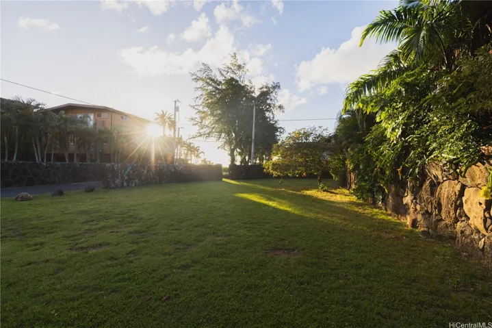 Looking west from the back corner of the property