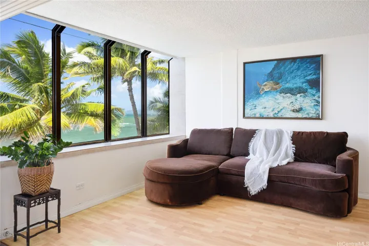 Epic ocean views and lots of natural light in the main living area.