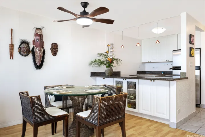 Dinning area and kitchen.