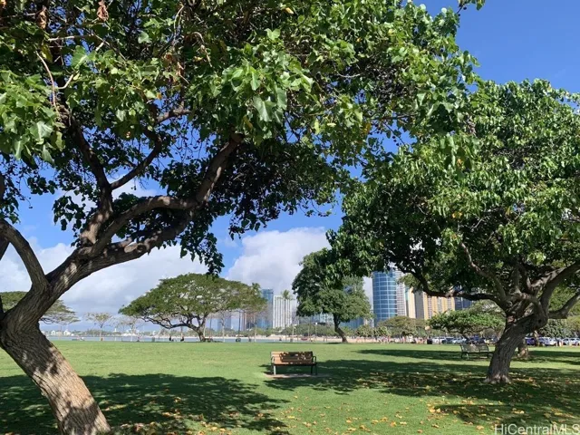 Ala Moana Beach park located nearby.