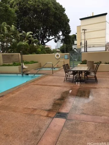 hot tub with chair lift