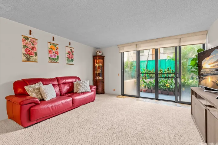 Direct access to the yard from the living area