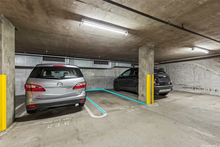 Assigned covered parking stall #24C highlighted