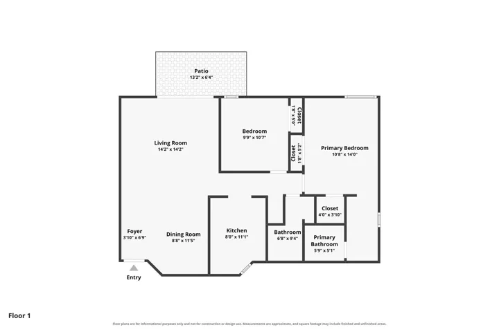 Floor plan with dimensions