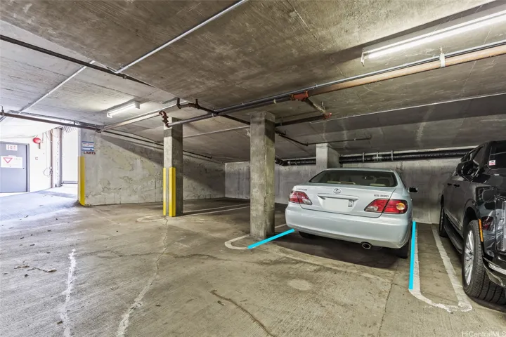 Assigned covered parking stall #3 highlighted
