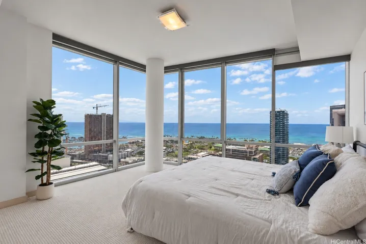 Sweeping ocean views from the master bedroom