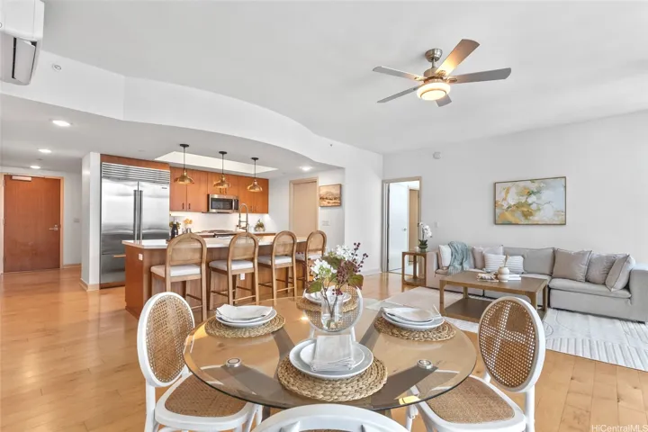 Spacious open concept living area