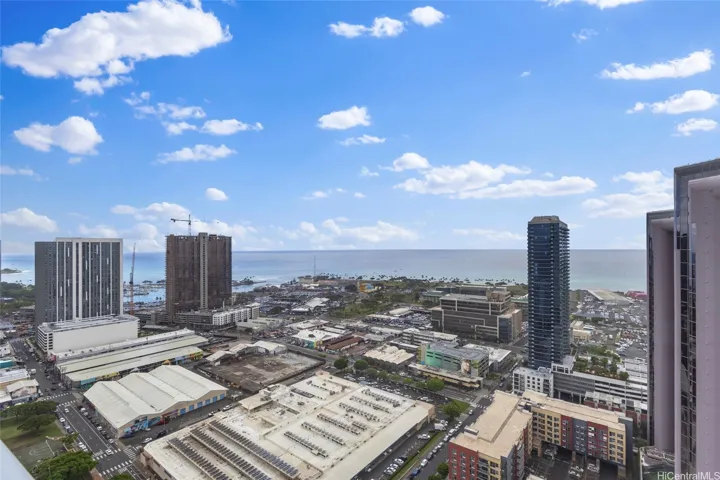 Views of the ocean and city from your balcony