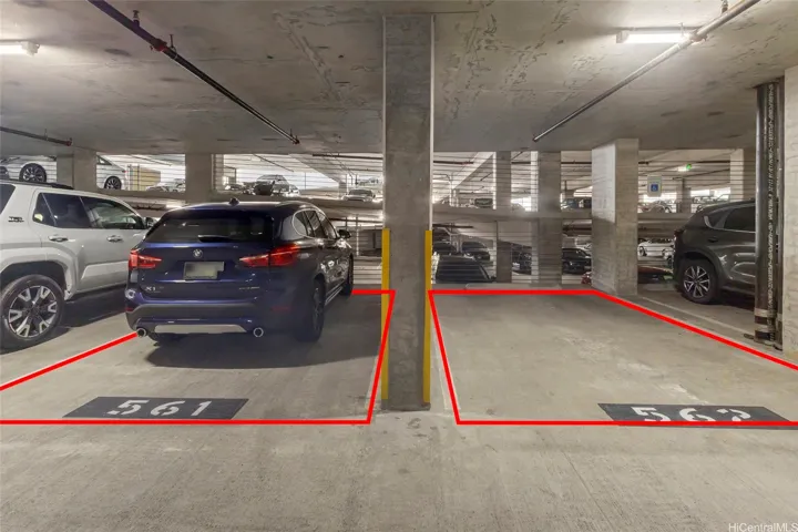 two side by side parking close to the elevator