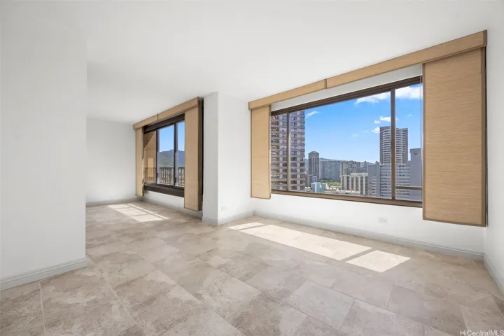 Bedroom area, view toward living room.