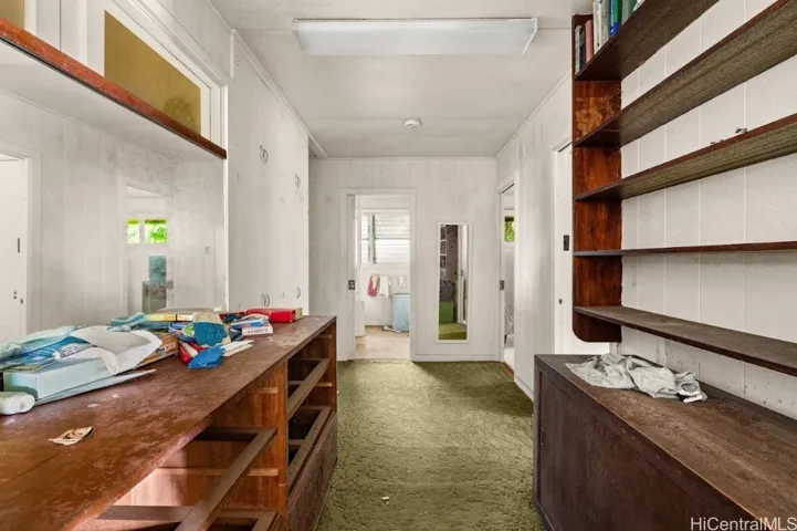 Hallway from living area to bedrooms.