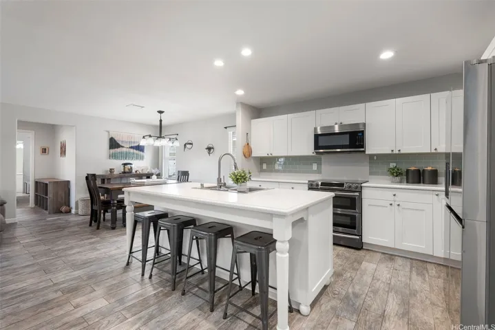 Large kitchen with island