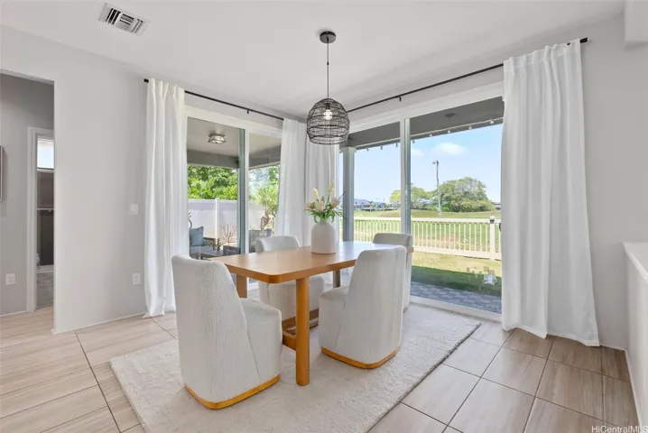Not one but two sliding doors going outside for easy access.