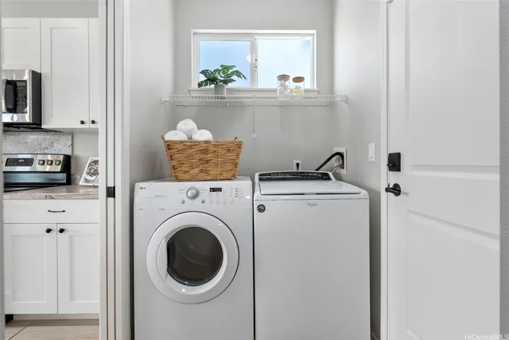 A rare dedicated laundry room off of the garage.