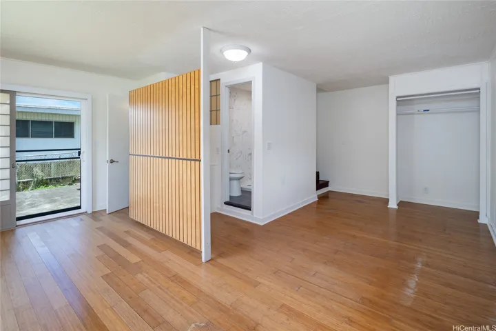 Downstairs bedroom and living room