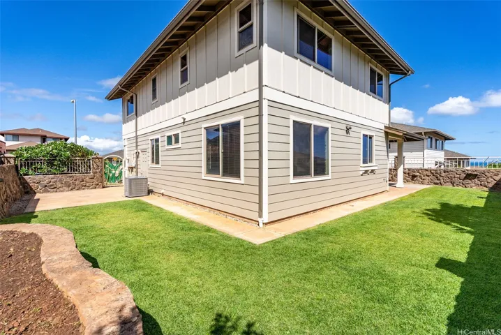 Larger side yard and backyard