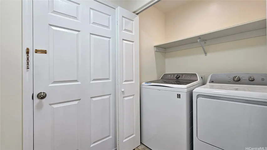 Downstairs- full size washer and dryer