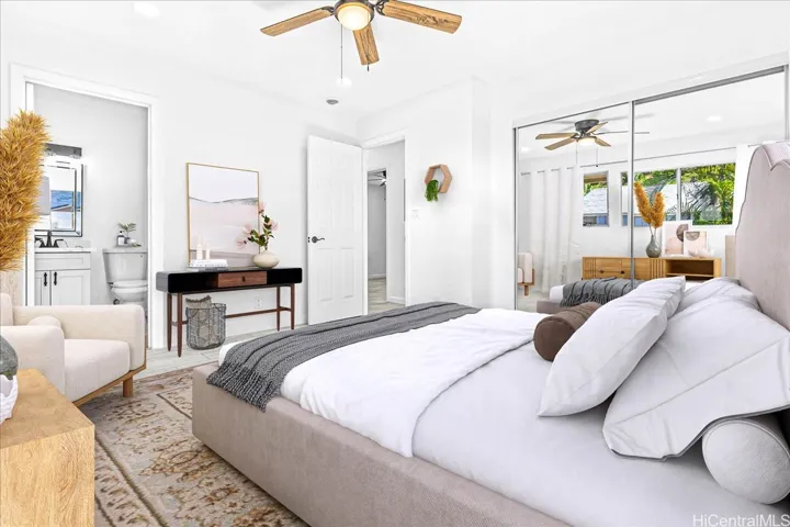 Enhanced - Virtually Staged Bedroom & Bathroom