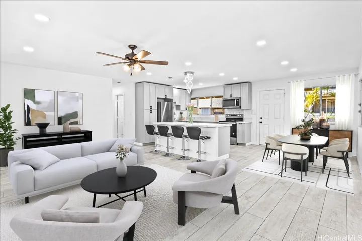 Enhanced - Virtual Staged -Kitchen & Livingroom