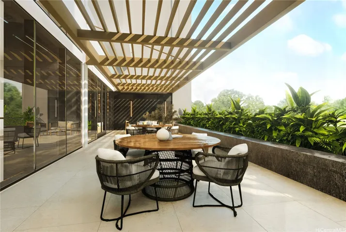 Lamaku Tower Terraced Lanai on the 2nd floor- Enhanced Photo