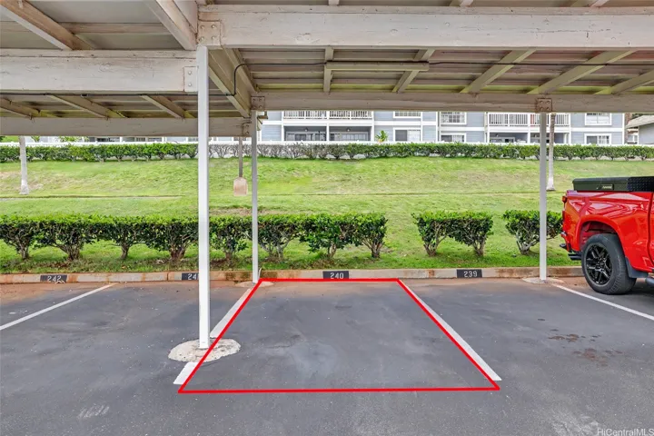 Two full size covered parking stalls