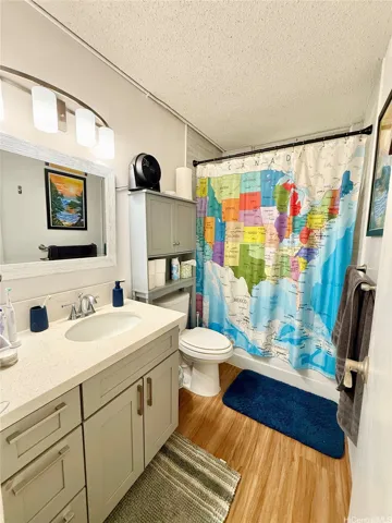 Bathroom with tub and shower combo