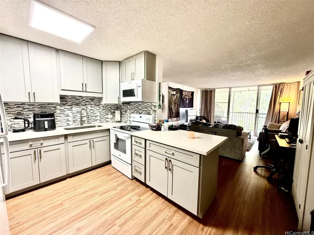 Open concept living/kitchen with lanai
