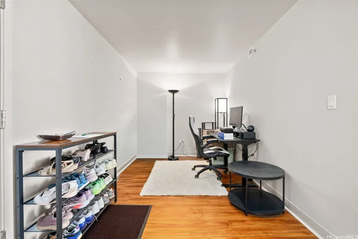 Versatile flex space ideal for a study, home office, additional living area, or extra storage.