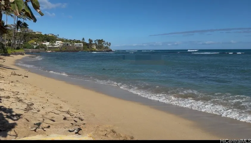 The beach just a few doors down