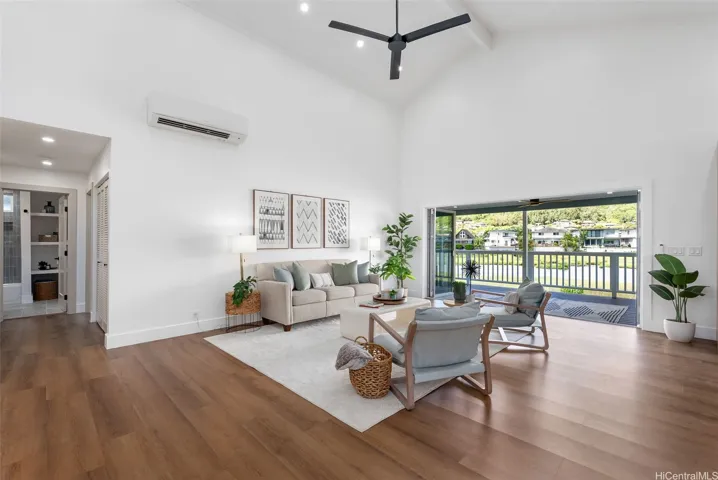 Enjoy peaceful lake views directly from the living room.