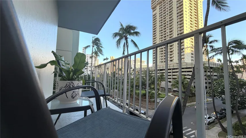 Enjoy the views from the huge 174 sf wraparound lanai