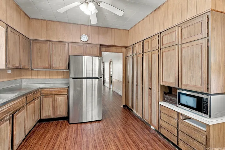Kitchen offers plentiful storage and room to update to your taste.