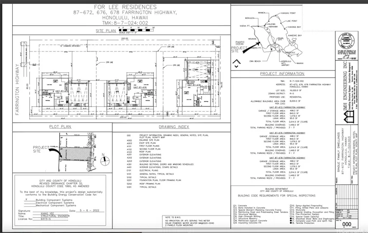 Sample SITE PLAN.