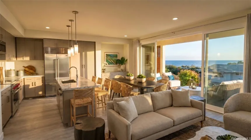 Each of the 120 townhomes features ocean views, quartz countertops, high-end finishes, and luxury vinyl flooring.