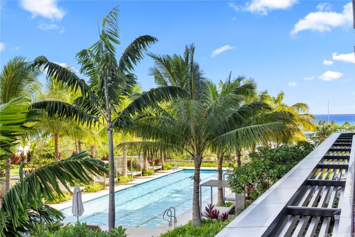 View of pool from living room - See when its free