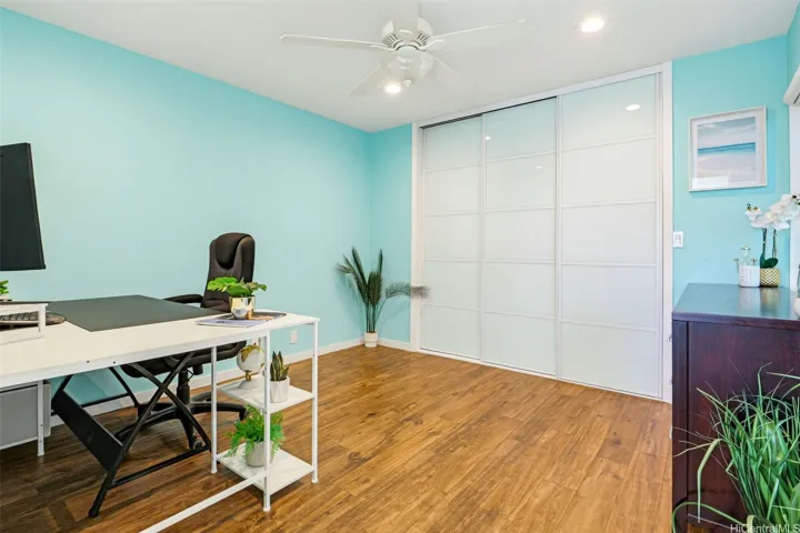 Flexible upstairs room ideal for an office or bedroom.
