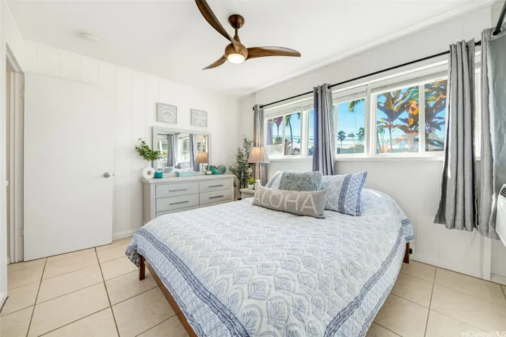 Bright bedroom with natural light