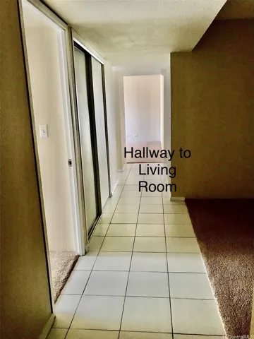 Entry hallway with closet for more storage space