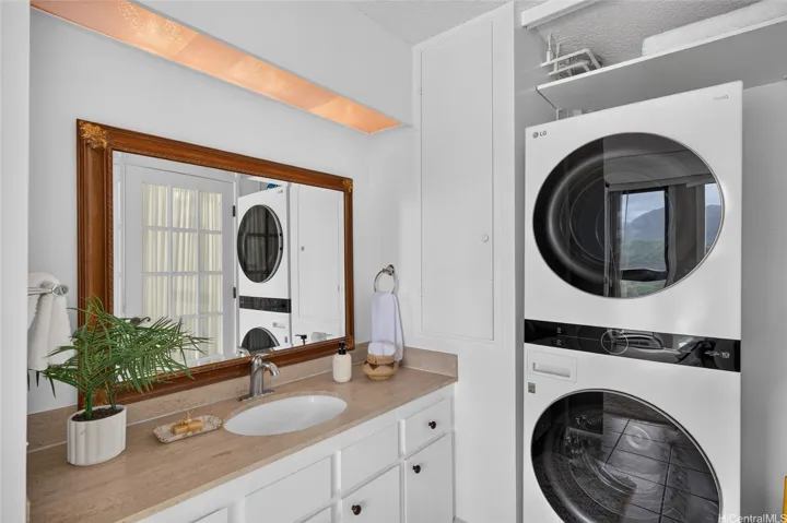 Convenient washer and dryer in the home.