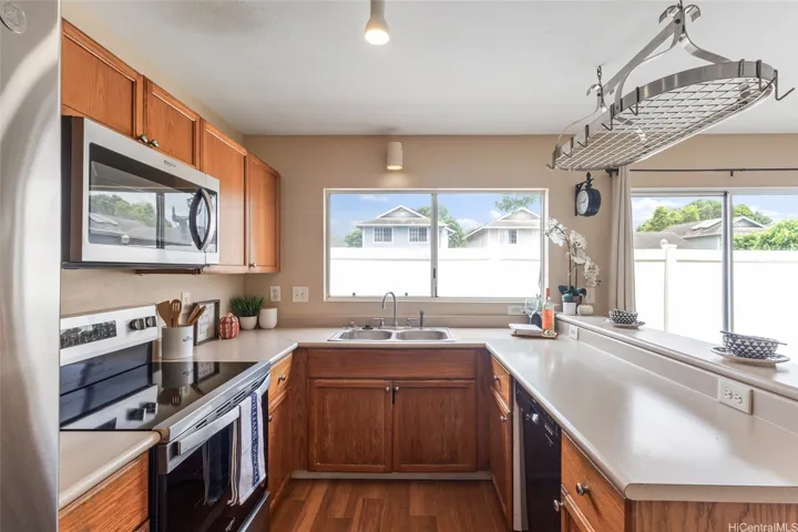 Kitchen window over sink brings in lots of natural light