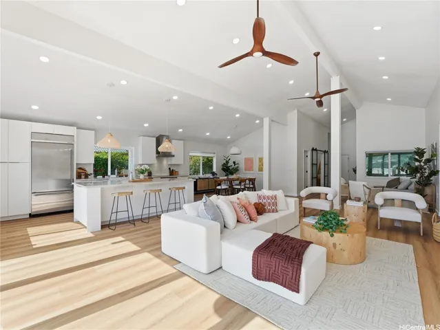 Vaulted ceilings throughout