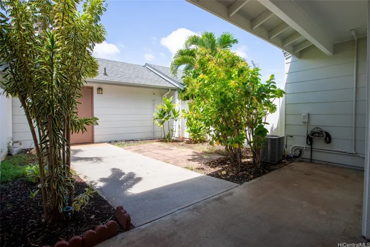 Backyard and detached garage
