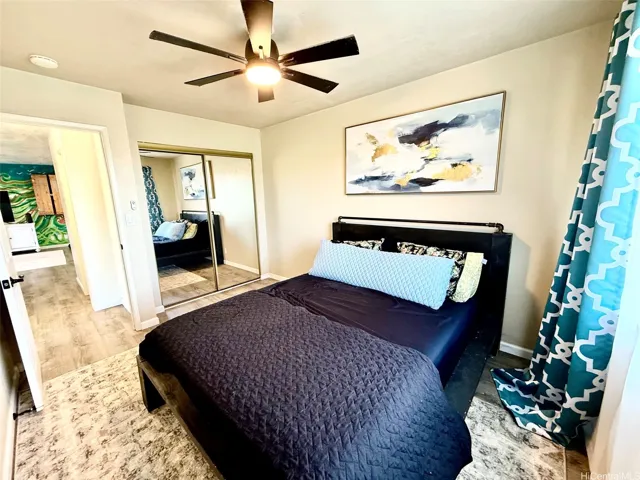 Bedroom overlooking mountains