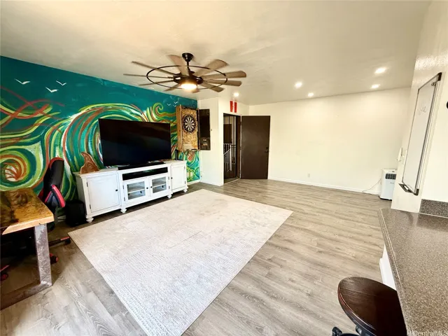 Open concept living dining with AC