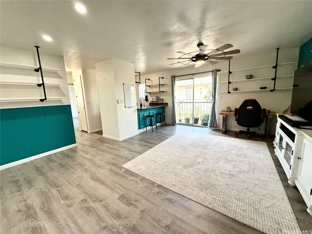 Open concept living dining with AC